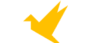 Mustard yellow origami bird